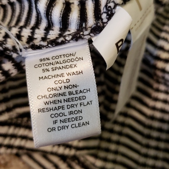 LOFT black and white stripe swing bow-back dress - Picture 7 of 8